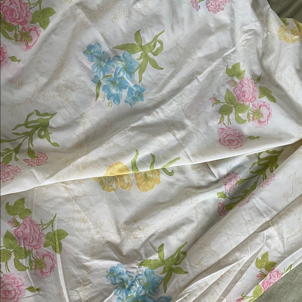 Vintage Floral Contry Cottage Wamsutta Supercale Plus sheet set twin - Picture 13 of 16